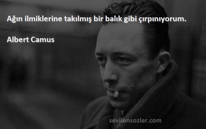 Albert Camus Sözleri 
Ağın ilmiklerine takılmış bir balık gibi çırpınıyorum.