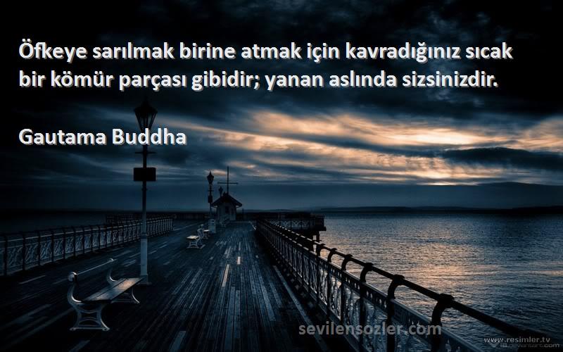 Gautama Buddha Sözleri 
Öfkeye sarılmak birine atmak için kavradığınız sıcak bir kömür parçası gibidir; yanan aslında sizsinizdir.