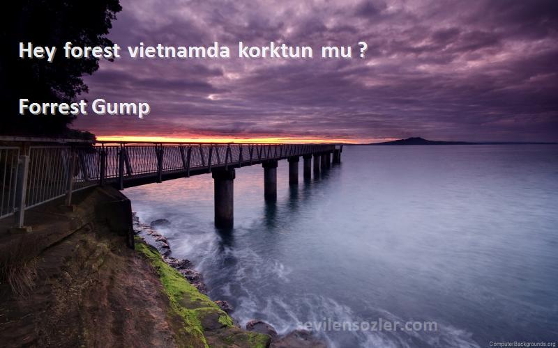 Forrest Gump Sözleri 
Hey forest vietnamda korktun mu ?